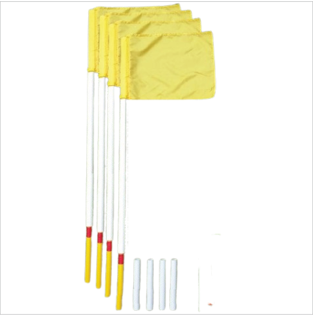 KIT 4 PALETTI CALCIO D'ANGOLO FLESSIBILI COMPLETI DI BANDIERINE E BUSSOLE