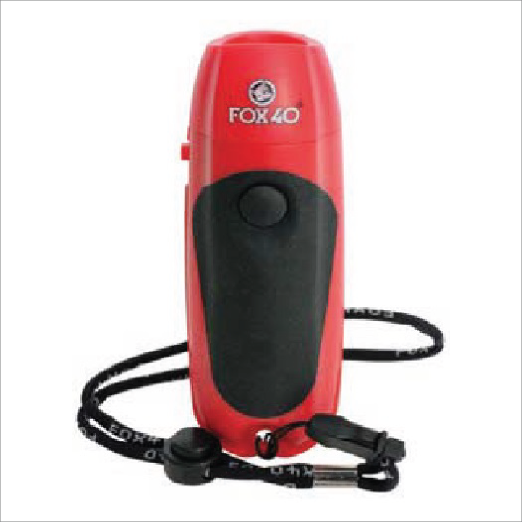 FISCHIETTO ELETTRONICO FOX 40 CON CORDINO ANTIPANICO E BATTERIA INCLUSA - POTENZA 100 DB