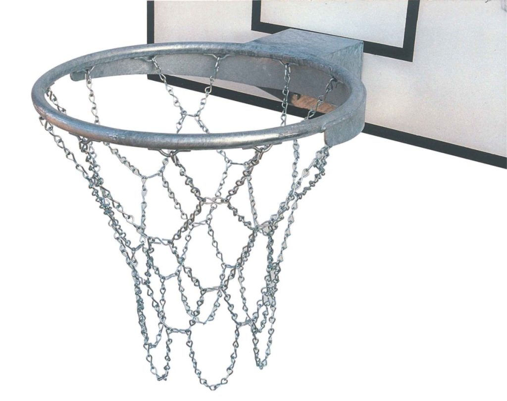 CANESTRO BASKET, CON PIASTRA DI RINFORZO, ULTRA RESISTENTE, IN ACCIAIO ZINCATO PER ESTERNO.